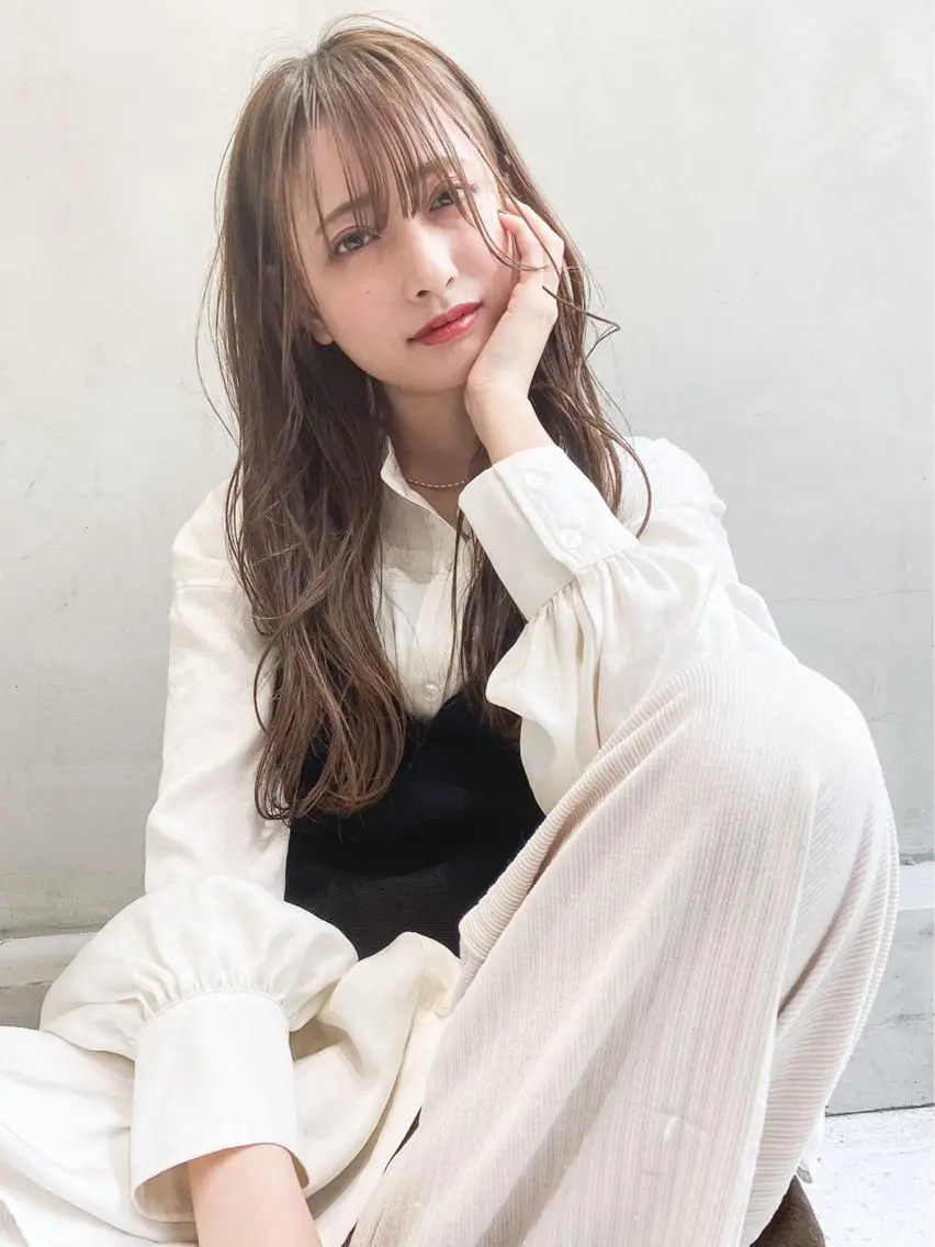 ロング カラー パーマ ヘアアレンジ メンズ キッズ ネイル マツエク・マツパ ナチュラル ロング ロングネイル 韓国ヘア🫧 KAZUTOのヘアスタイル