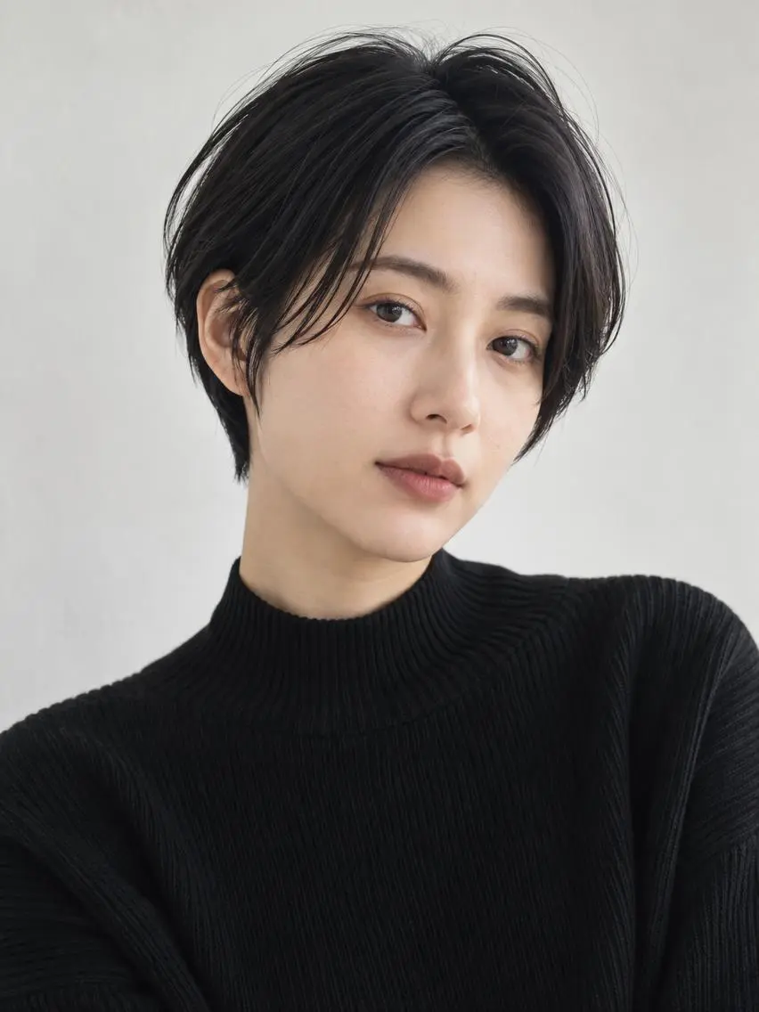ショート 韓国風カラー くせ毛 髪質改善 韓国風ヘア 縮毛矯正 カット "オトナ髪”/ LAKA TOCCAのヘアスタイル