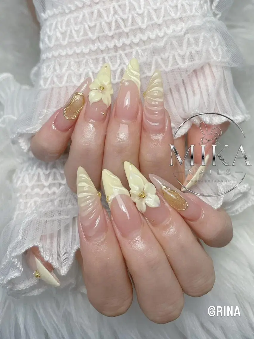ネイル アートネイル チークネイル ドット フットネイル フレンチネイル ハンドネイル Mika Nails 心斎橋のネイルデザイン