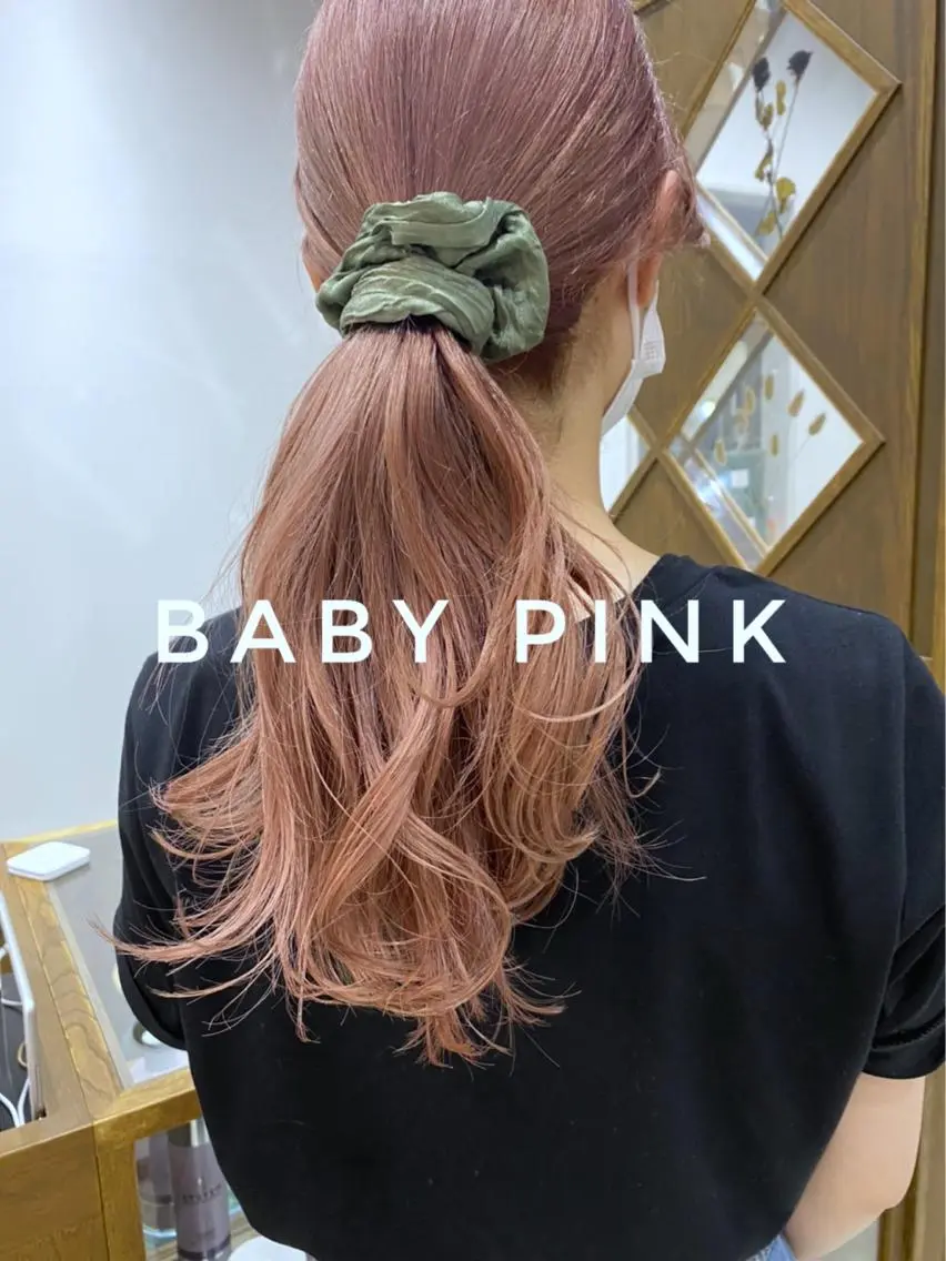 ロング カラー キッズ ブリーチ ハイトーンカラー ピンクカラー オトナヘア🌸 harukaのヘアスタイル