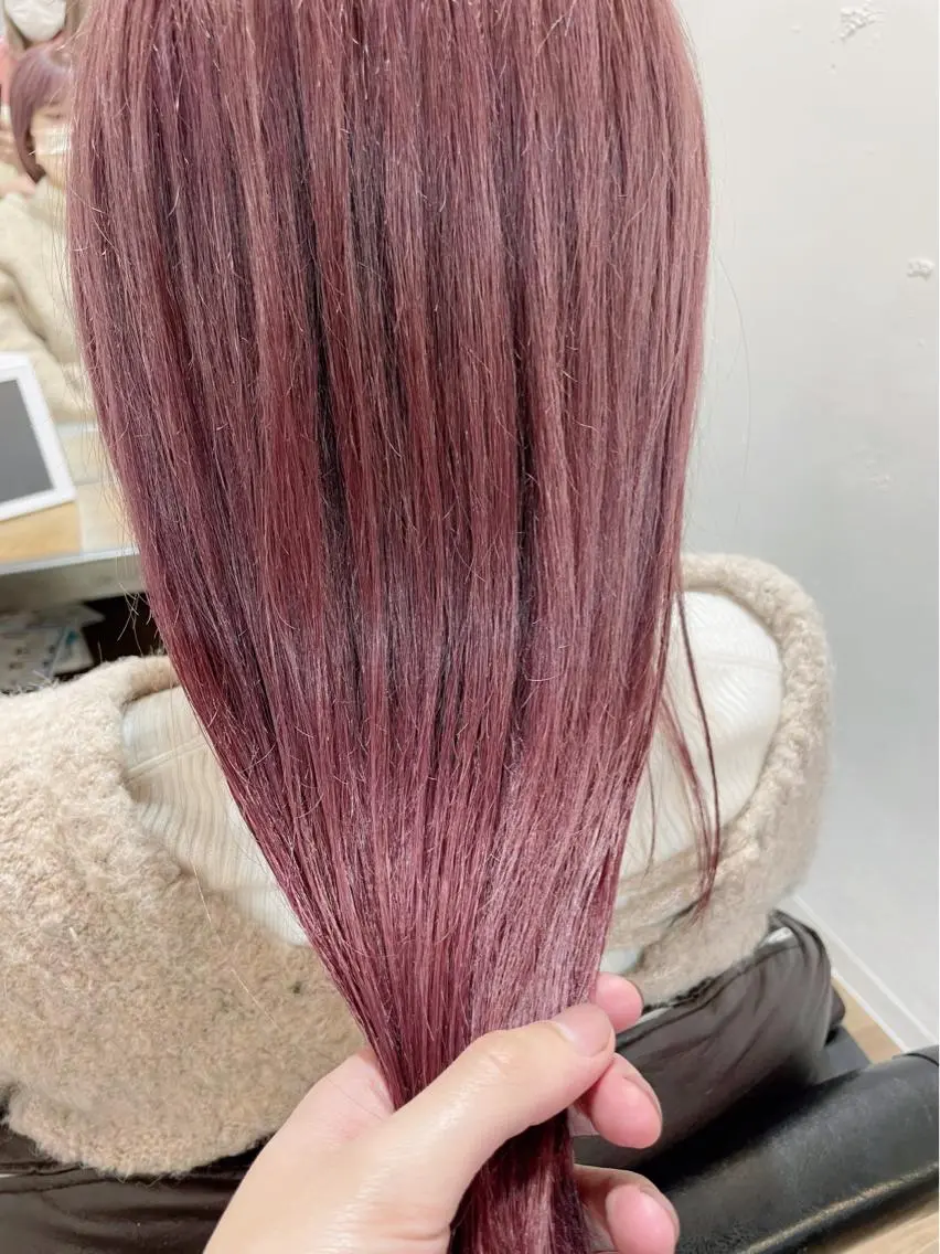 ロング ピンクラベンダー 中園 祥吾のヘアスタイル