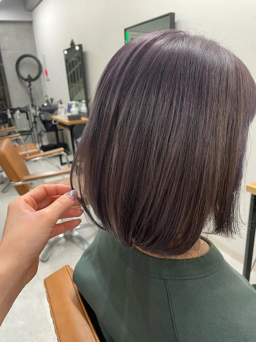 ミディアム カラー カット パーマ トリートメント ヘアセット メンズモテパーマ💙 fuwaのヘアスタイル