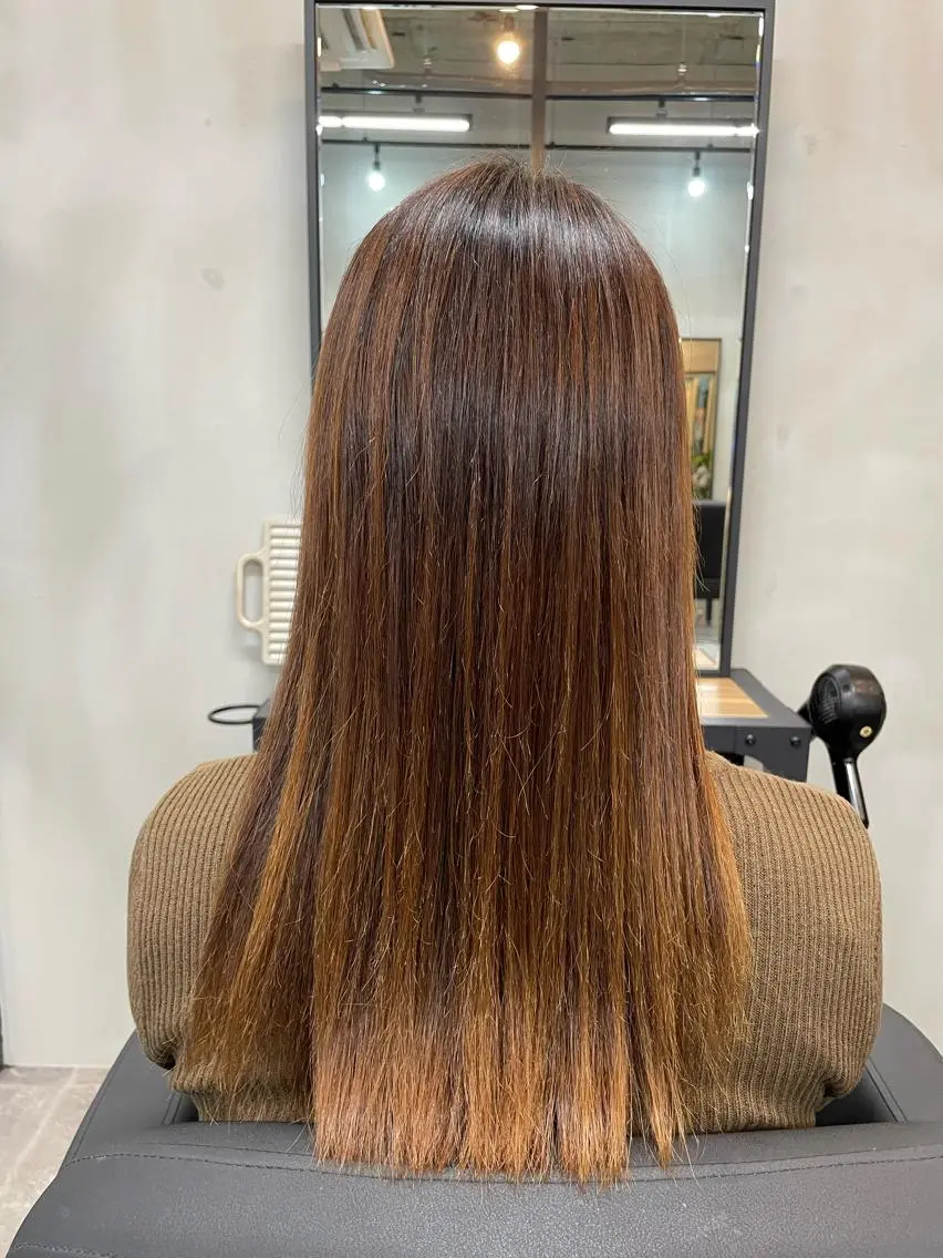 ロング カット 縮毛矯正 トリートメント ALLEN hair /まなのヘアスタイル