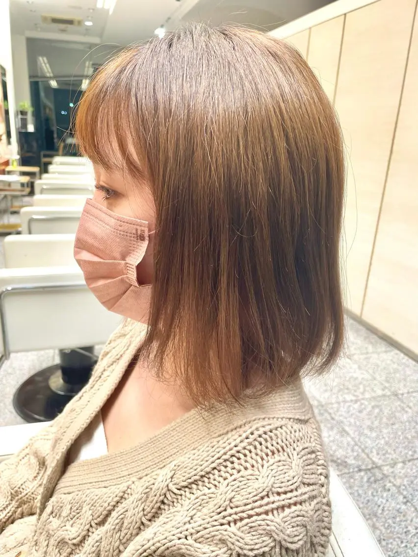 ミディアム カラー ヘアアレンジ ブラウンカラー ミルクティーブラウン ヘアカラー 🦄カラー指名No. 1 hayane🦄のヘアスタイル