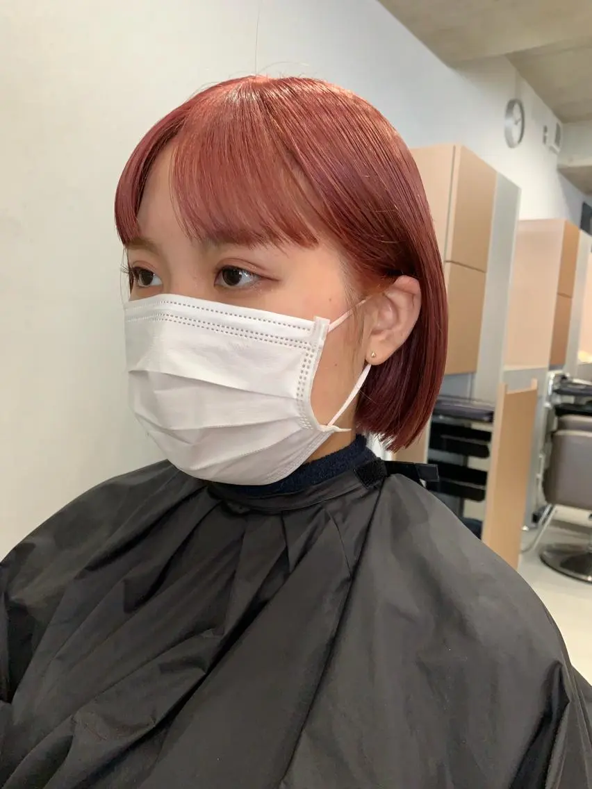 ショート カラー ボブパーマコテ巻き風 パーマNo1深江秀平のヘアスタイル