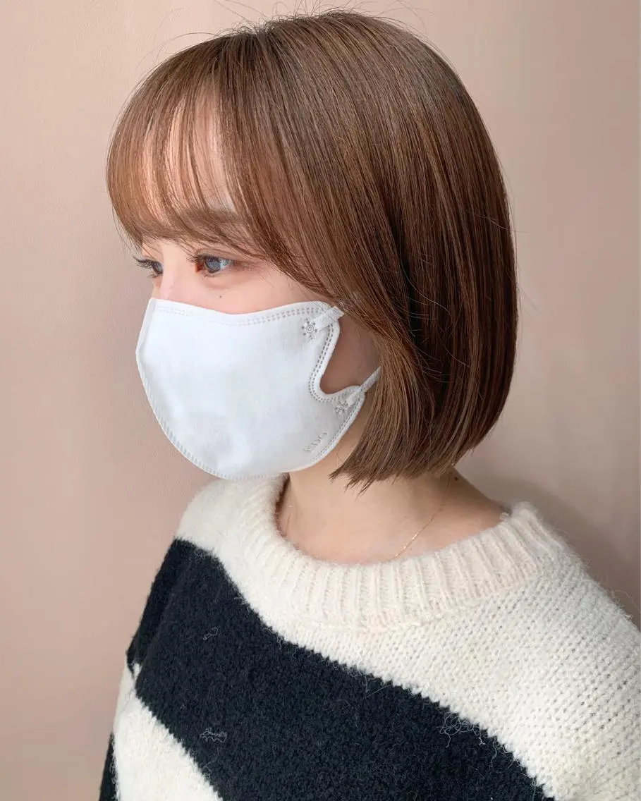 ショート カラー ボブ 韓国風ヘア カット トリートメント hubhair レイヤー/透明感のヘアスタイル