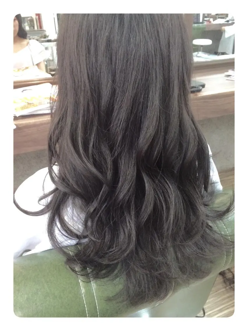 ミディアム カラー アッシュ たまプラーザ駅 YAMATOのヘアスタイル