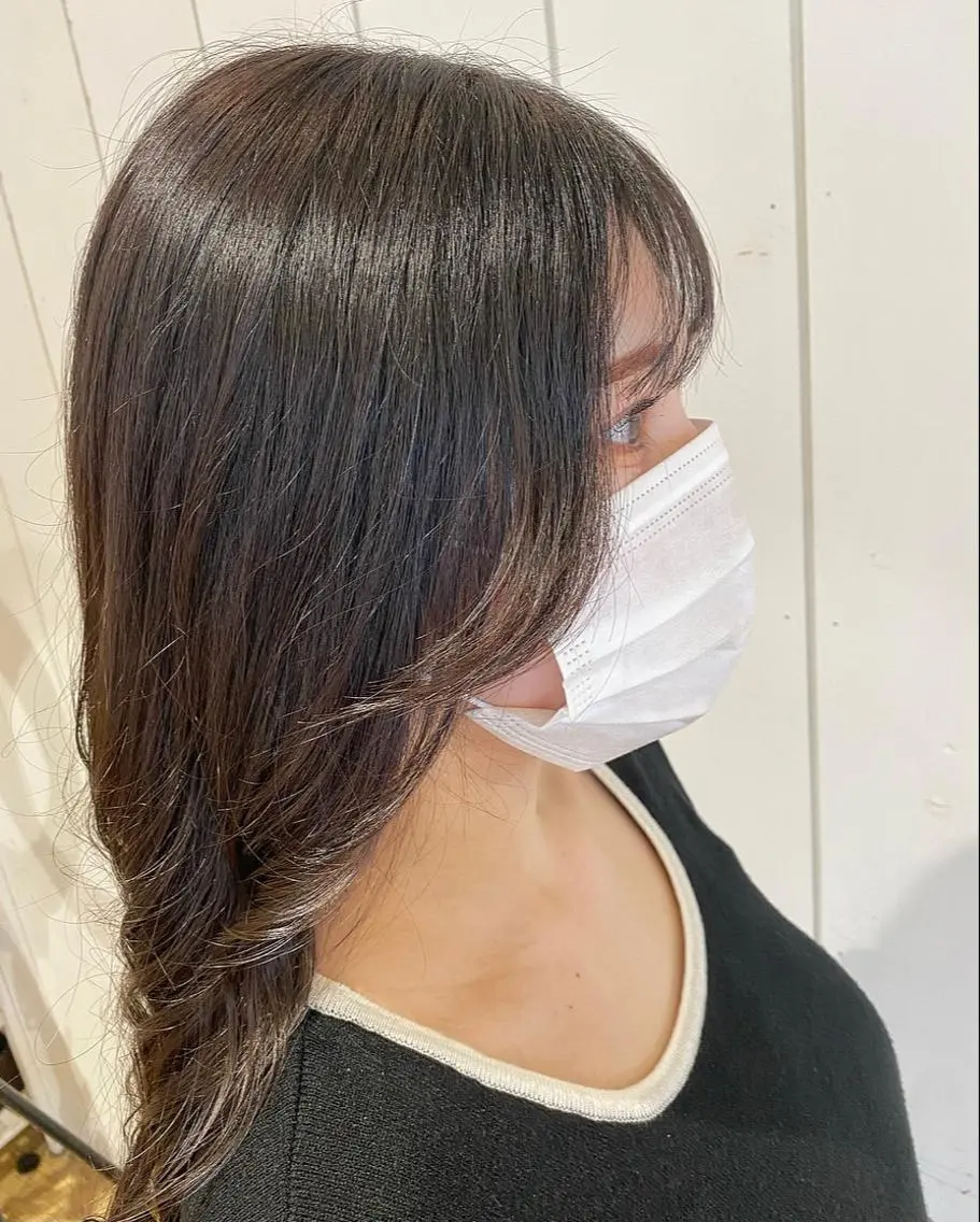 ロング 韓国風ヘア おくれ毛 🫧顔周りカット 🫧樫村優香のヘアスタイル