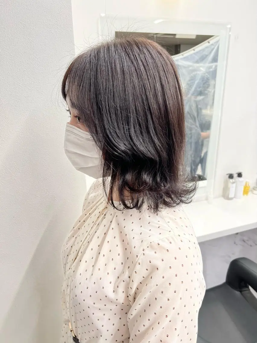 ショート カラー パーマ ヘアアレンジ メンズ キッズ ネイル マツエク・マツパ 上品＆韓国風 🥀海心🥀のヘアスタイル
