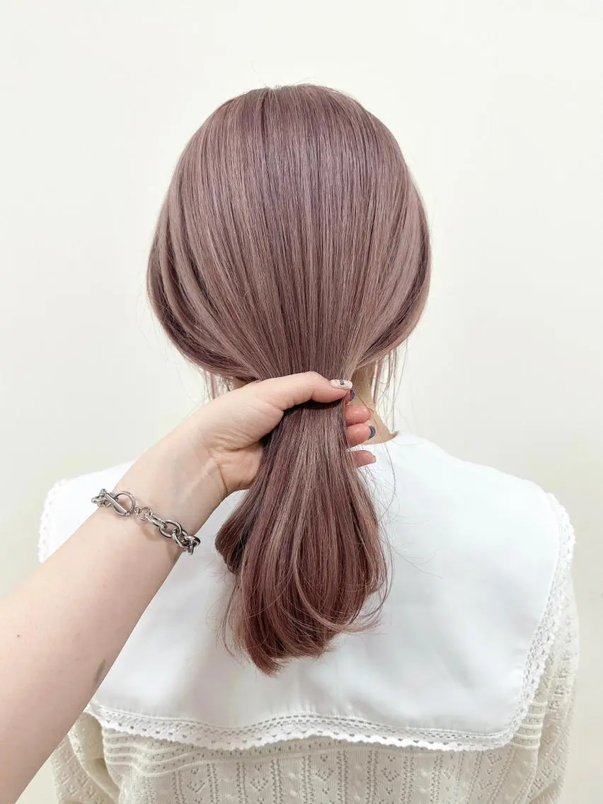 ロング カラー ベージュカラー ラベンダーカラー ラベンダーピンク ピンクカラー ピンクベージュ NAKAHARA TSUKUSHIのヘアスタイル