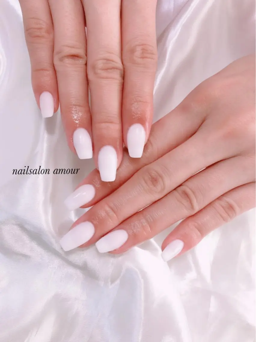 ネイル スカルプネイル ショートネイル nailsalon ♡amour♡のネイルデザイン