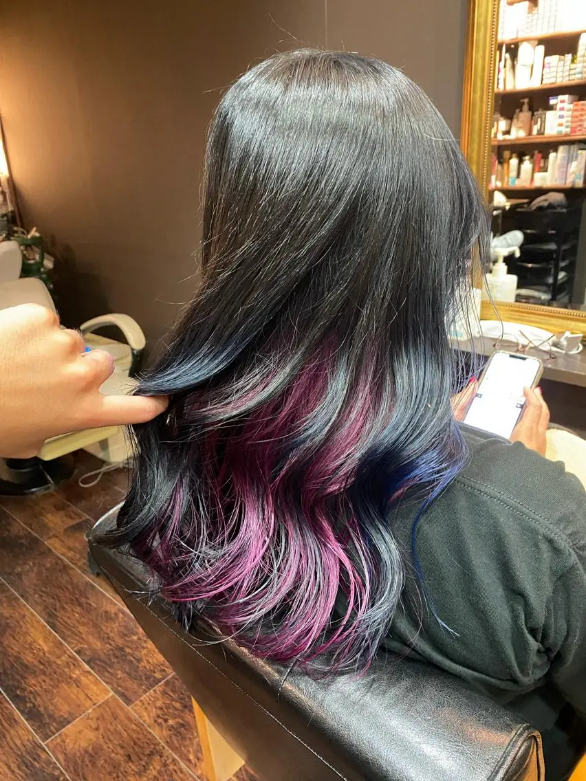 ミディアム カット ヘアカラー メンズサロン AXLのヘアスタイル