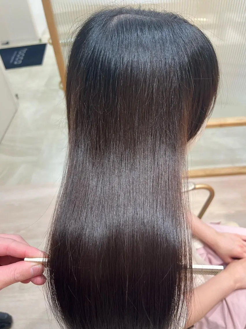 セミロング カラー トリートメント 外国人対応 佐久間のヘアスタイル