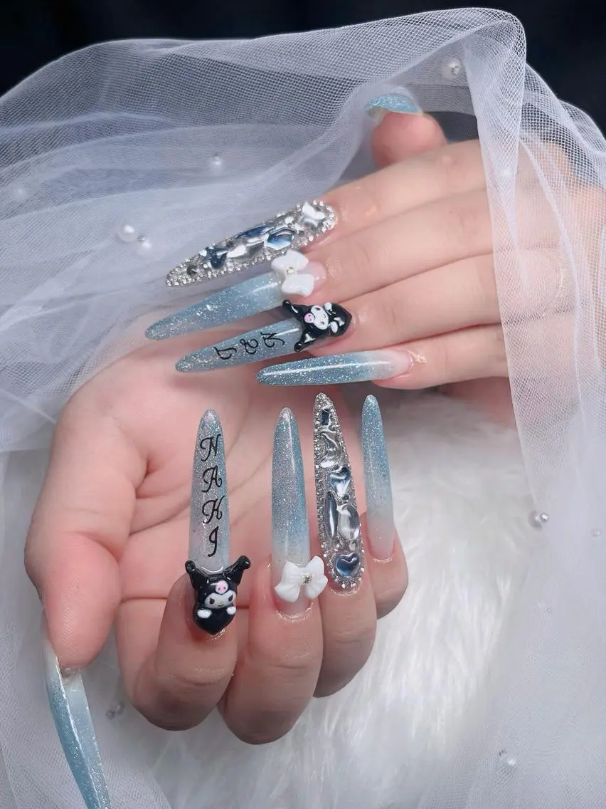 ネイル フレンチネイル ジェルネイル ハロウィン 韓国ネイル マグネットネイル ハンドネイル H.baby Nail Salonのネイルデザイン