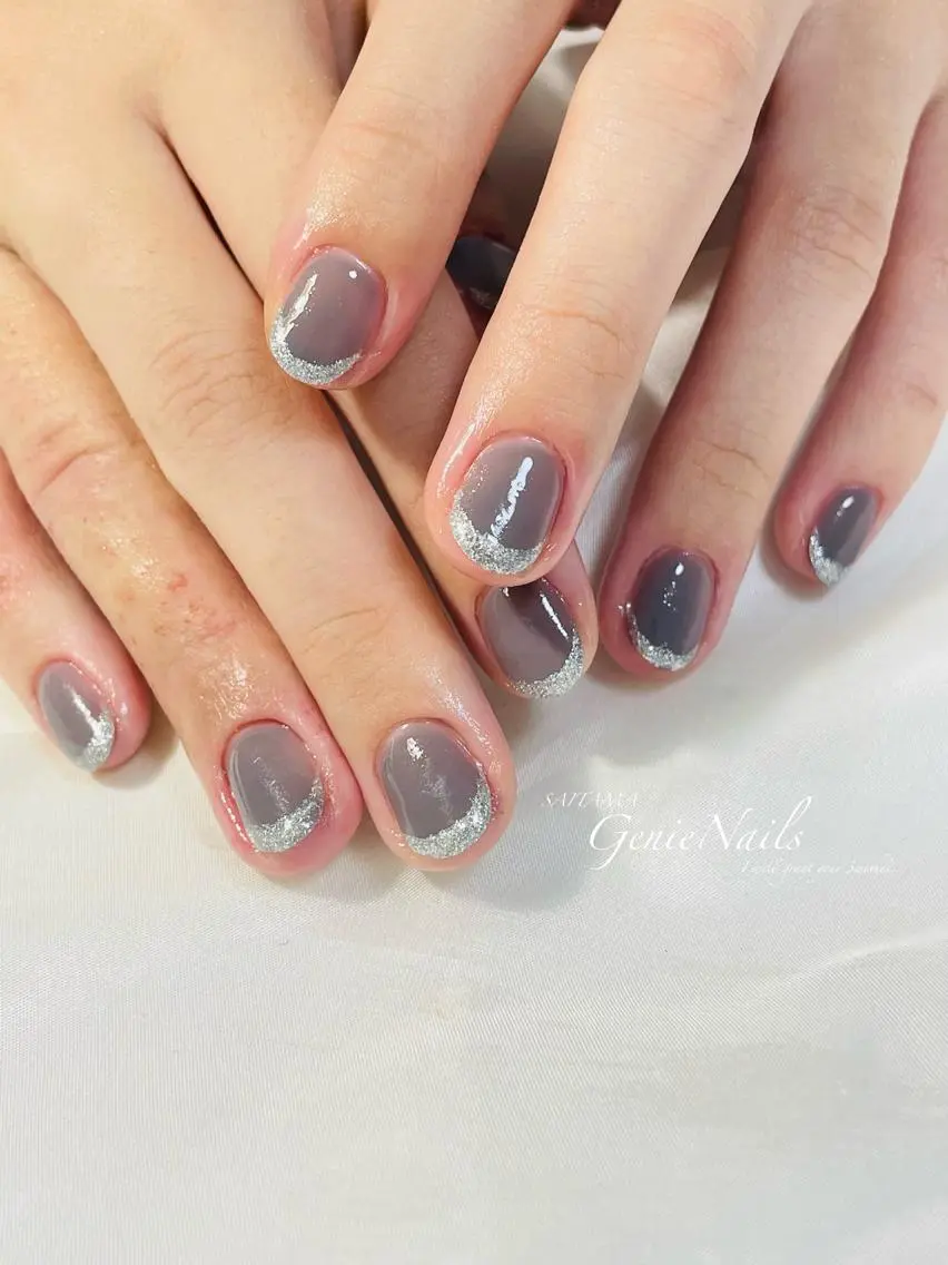 ネイル フットネイル フレンチネイル ジェルネイル グラデーション キラキラネイル Genie Nailsのネイルデザイン