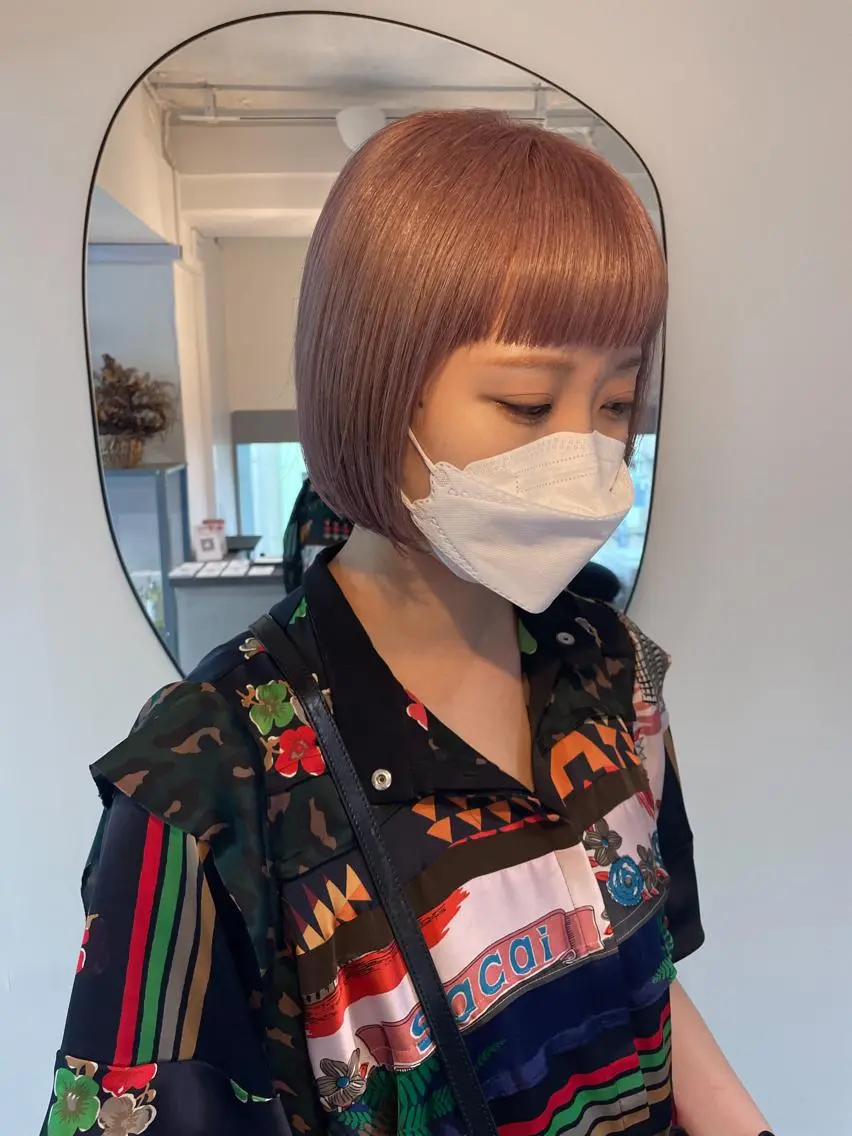 ミディアム カラー ヘアカラー トリートメント 佐伯 和佳のヘアスタイル