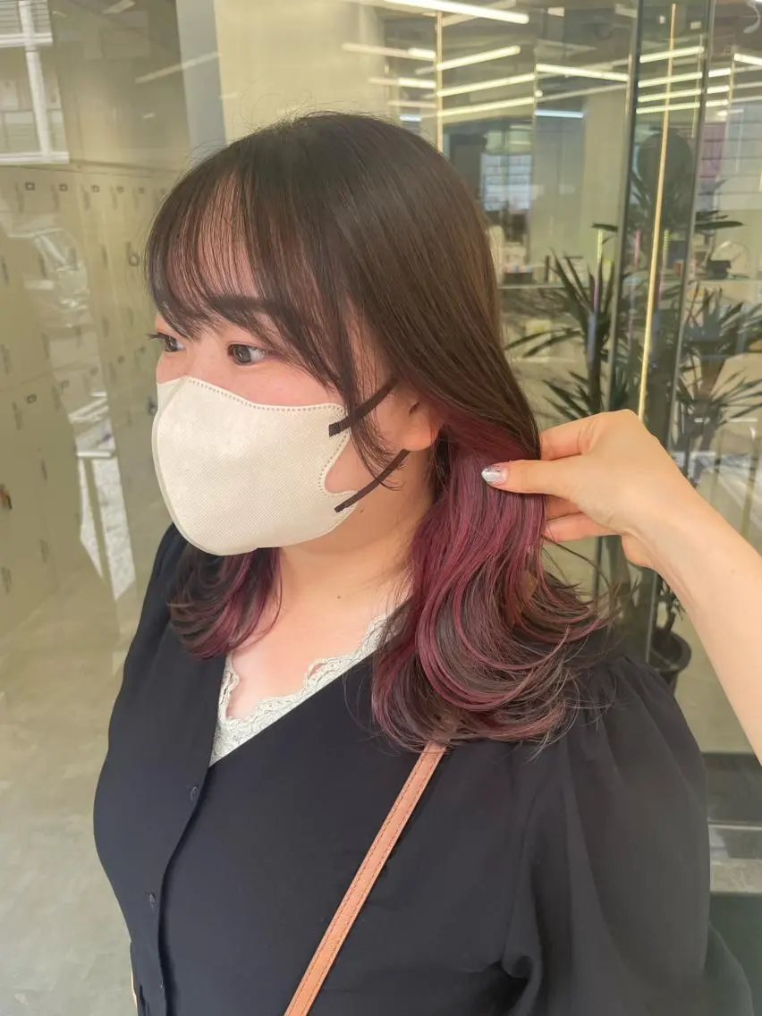ミディアム カラー ヘアアレンジ カット ヘアカラー 【Sweep】おじま のぞみのヘアスタイル