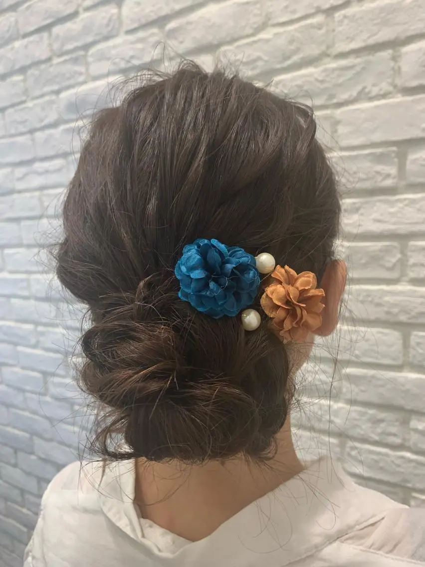 ロング ヘアアレンジ ヘアセット ミドウチ アヤカのヘアスタイル