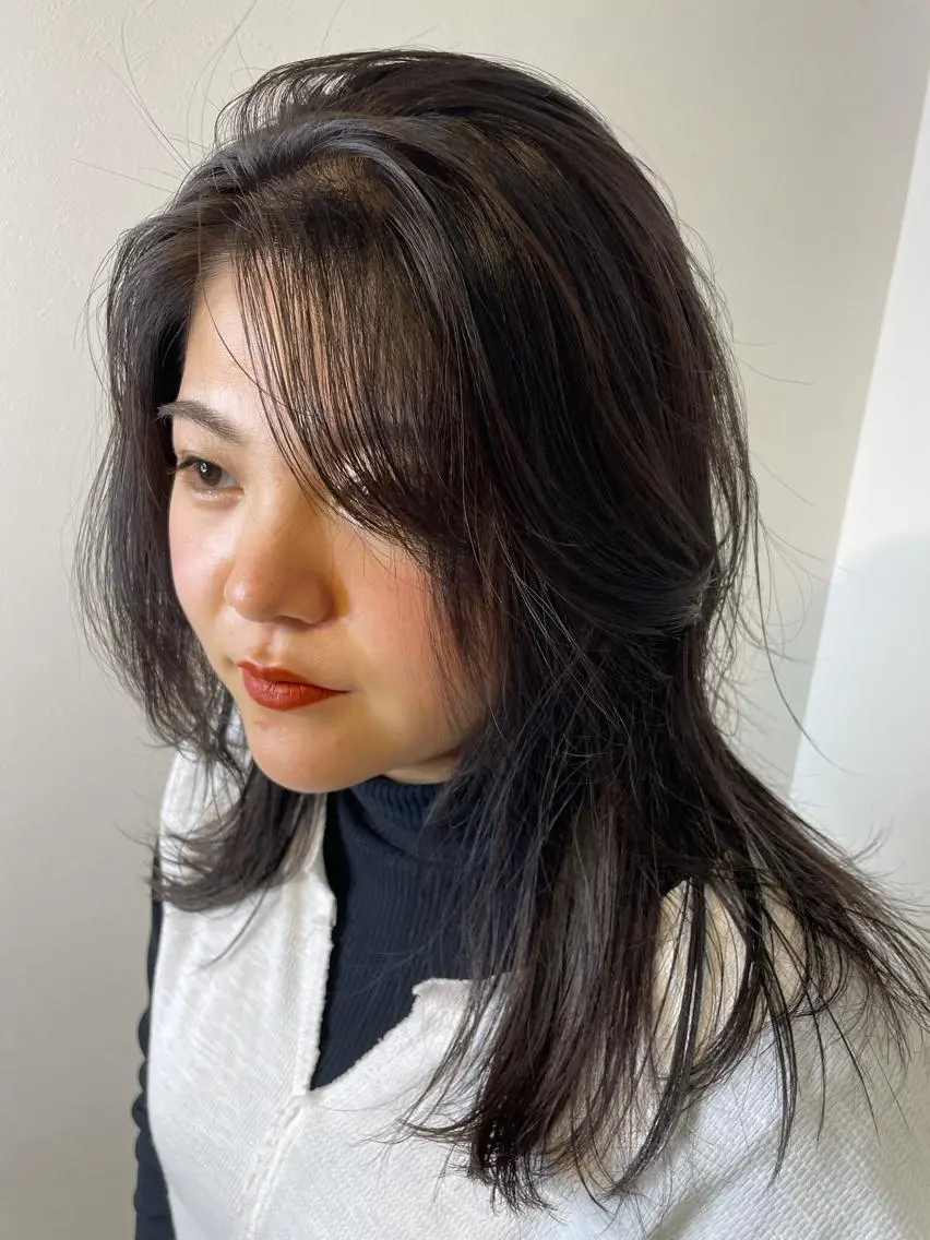 セミロング カラー 透明感カラー HIBIKI/原宿 ハッシュカット🪄のヘアスタイル