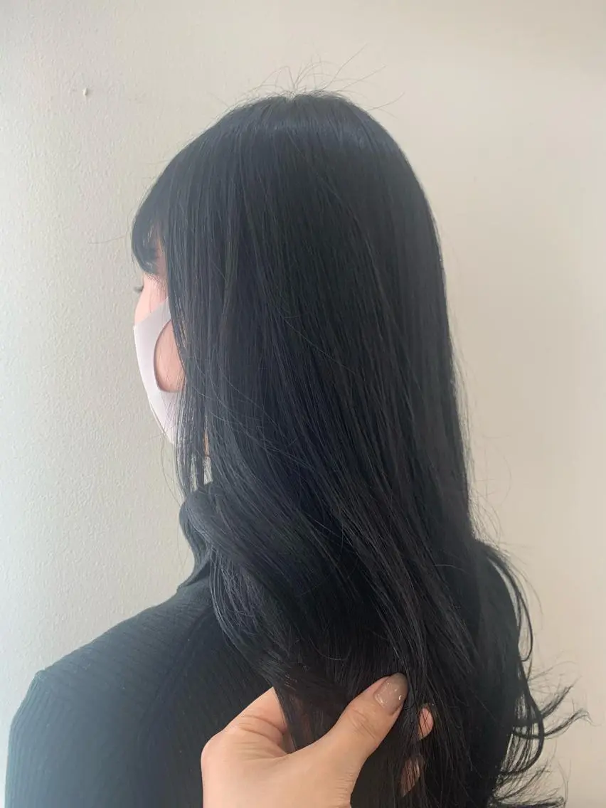 ロング カラー 黒髪 韓国🇰🇷髪質改善 Chisaki치사키のヘアスタイル