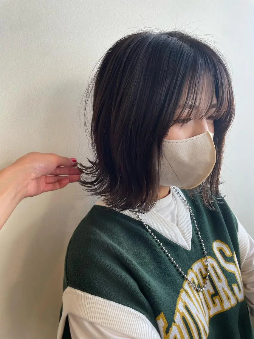 ミディアム カラー アッシュ アッシュグレー アッシュグレージュ グレージュ カット ヘアカラー トリートメント レイヤー/似合わせ TAKUYAのヘアスタイル