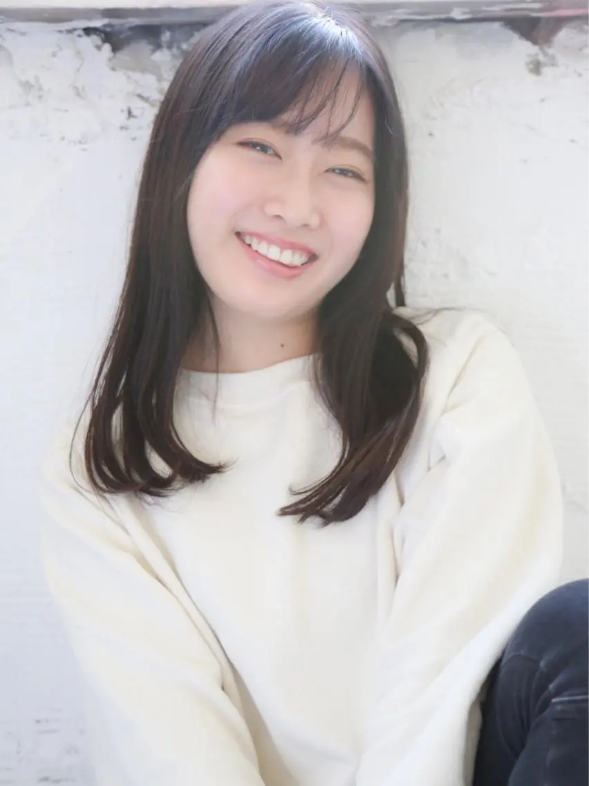 ミディアム カラー パーマ 野崎 ひかりのヘアスタイル