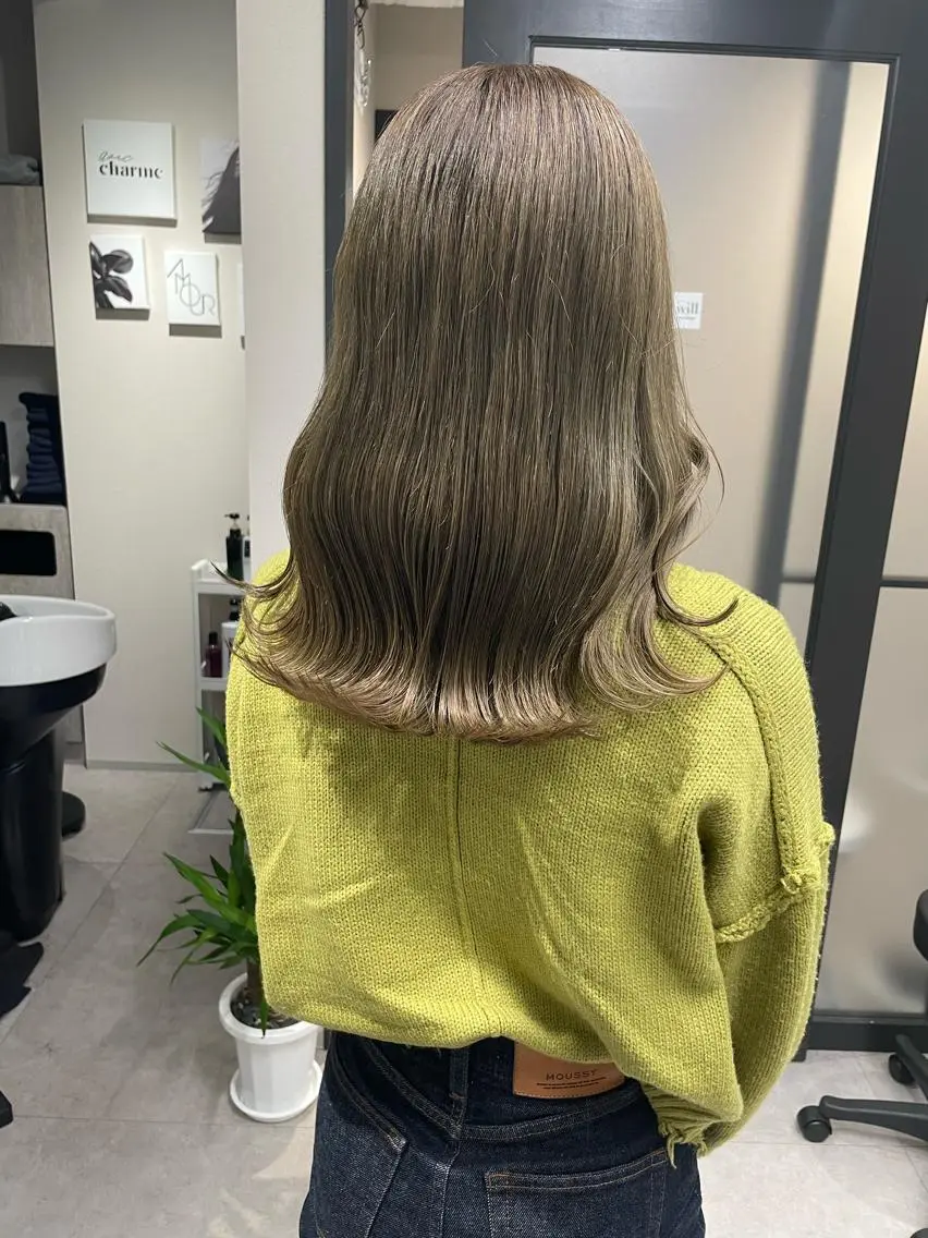 セミロング カラー カット ヘアカラー トリートメント 髪質改善will hairdesignのヘアスタイル