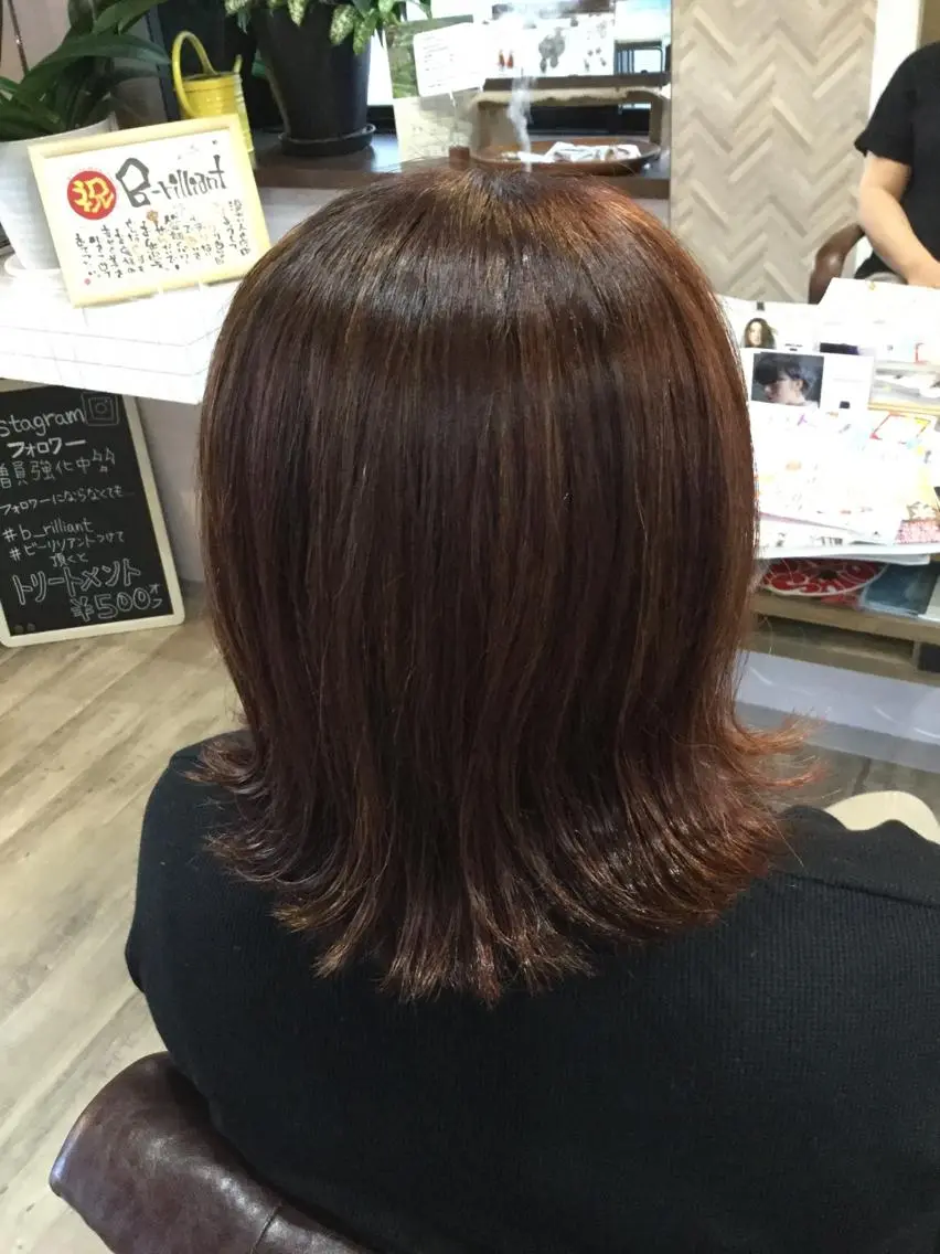 ミディアム カラー ハイライトカラー ハイライト 今井 里美のヘアスタイル