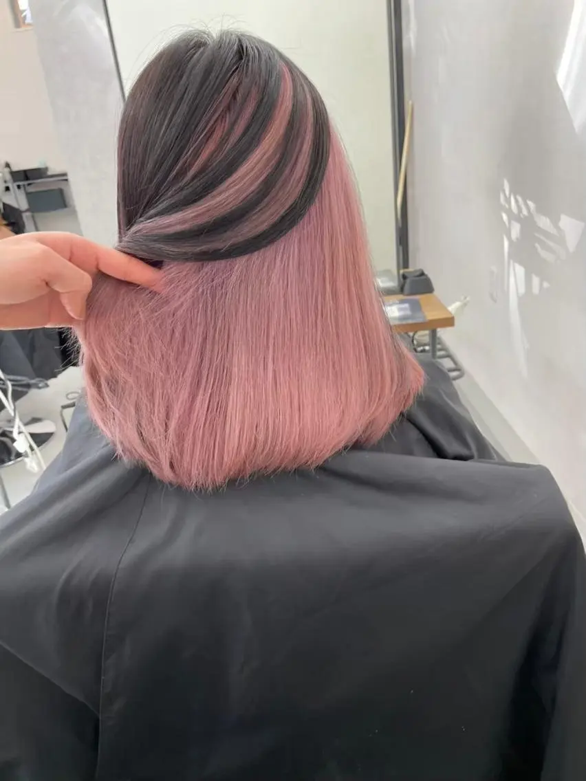 セミロング カラー ヘアアレンジ パーマ ネイル マツエク・マツパ アイブロウ ショートボブ セミロングパーマ バレイヤージュ ブリーチ ケアブリーチ カラー特化サロン大阪 ルービック江坂/新城のヘアスタイル