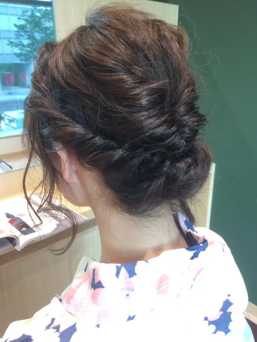 ヘアアレンジ 浴衣 ブレス渡辺 康介のヘアスタイル