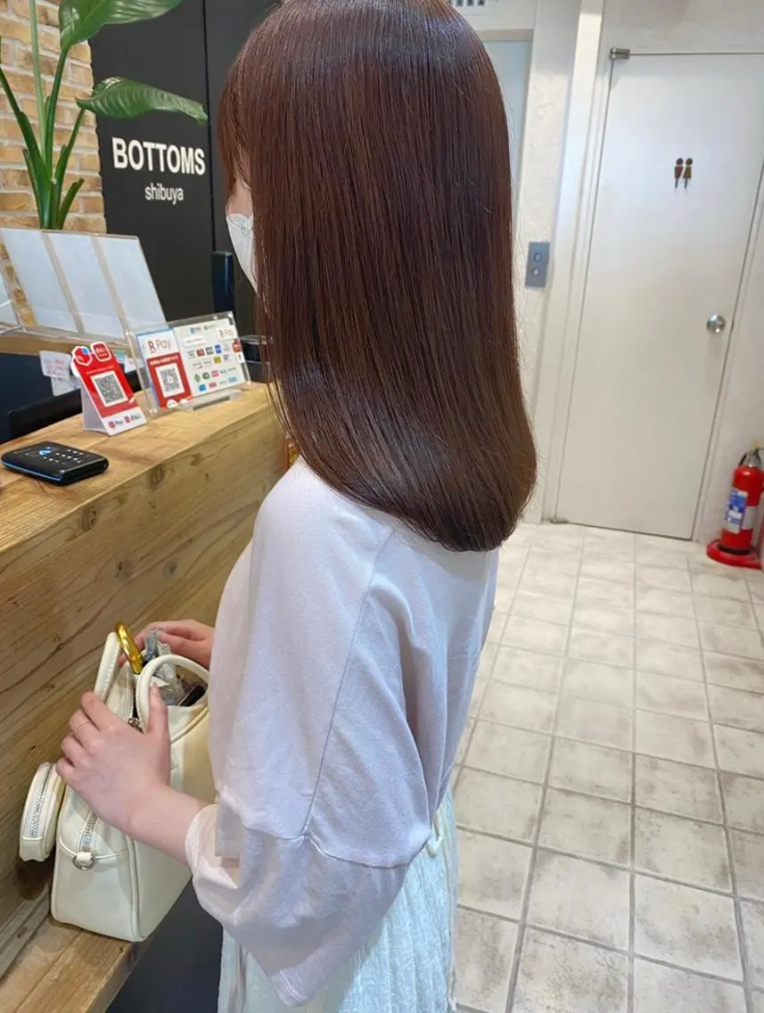 セミロング カラー ベージュカラー ピンクカラー ピンクベージュ 🌟アレンジが似合う カラー🌟Rumiのヘアスタイル