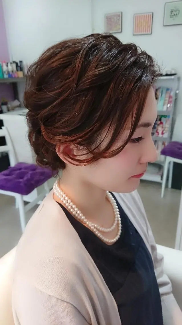 ミディアム ヘアアレンジ 結婚式・ブライダル ナカシマ  アユミのヘアスタイル