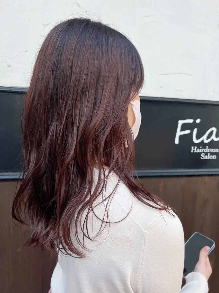 セミロング ピンクブラウン ☺︎Ayaka ☺︎のヘアスタイル
