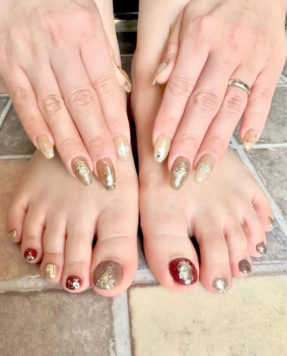 ネイル フラワーネイル ジェルネイル 大理石ネイル(マーブル) ニュアンスネイル シンプルネイル nail salon amanoのネイルデザイン