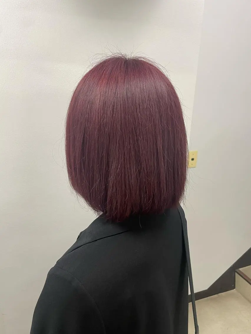 ミディアム ヘアカラー ハイトーン 横浜💞ミオのヘアスタイル