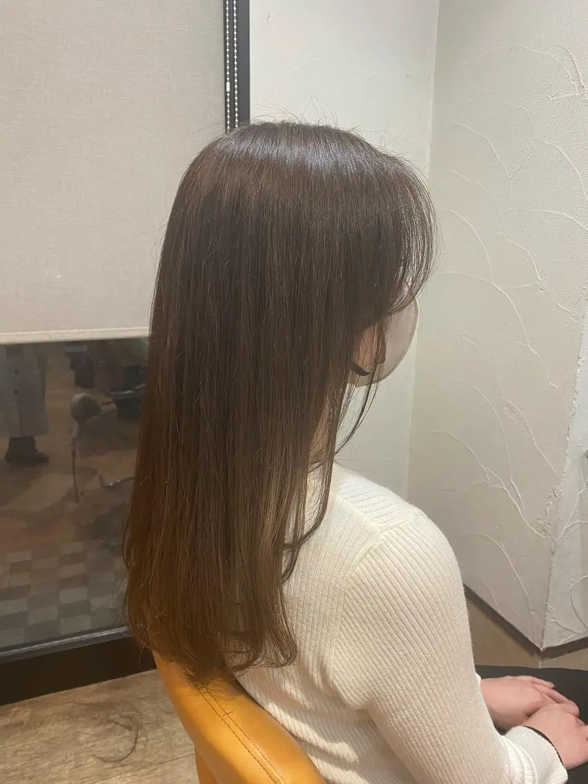 ロング カラー ブラウンカラー モカブラウン サプリームヘア 飯田みち瑠のヘアスタイル