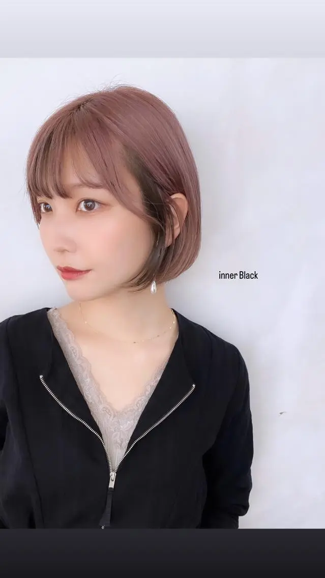 ショート カラー ブリーチ インナーカラー 小顔カット 赤羽美容師 ayunaのヘアスタイル