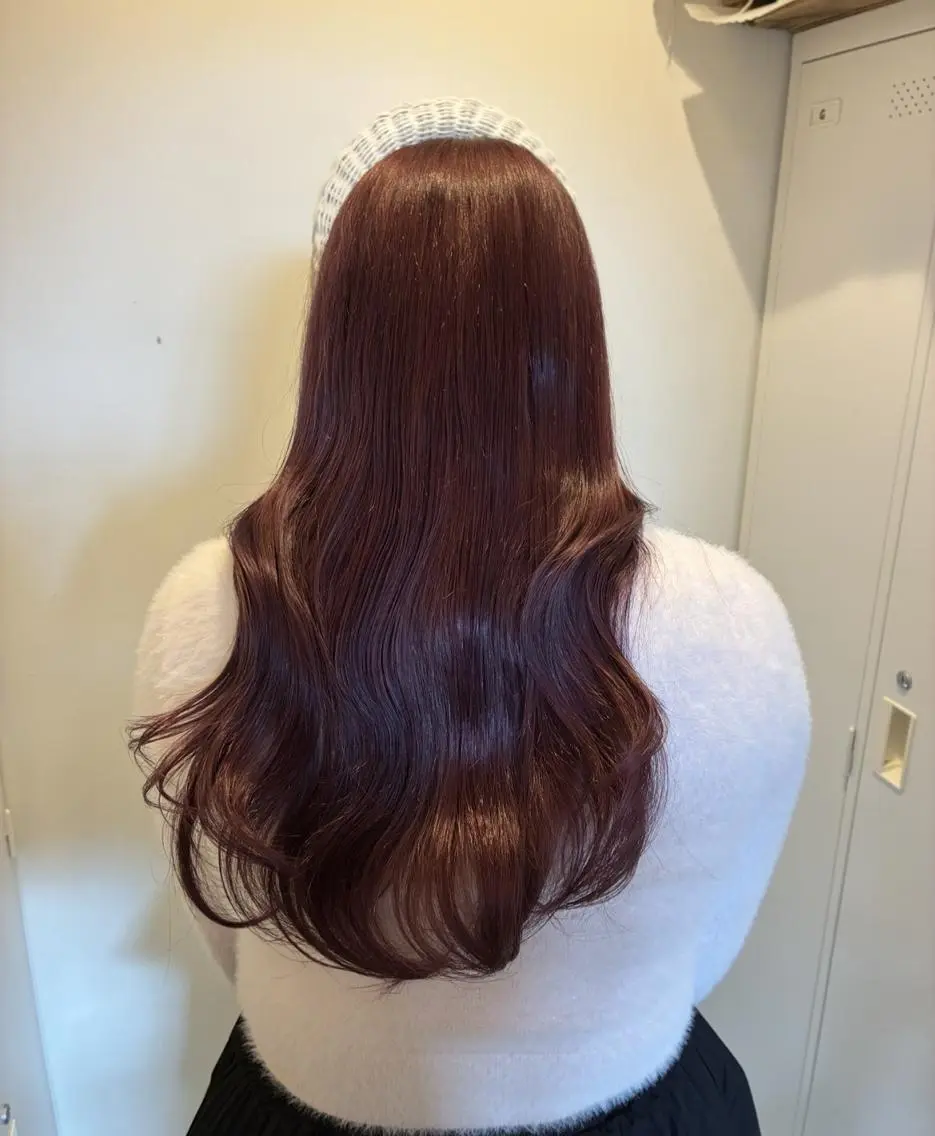ロング カラー 透明感カラー 髪質改善 似合わせカット ヘアカラー トリートメント loty すずなのヘアスタイル