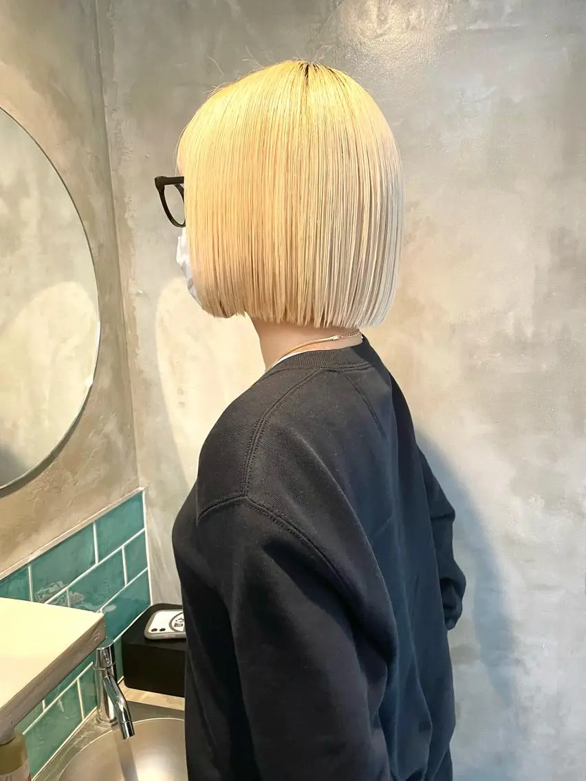 ショート カラー ボブ カット ヘアカラー トリートメント 👑ボブはお任せ ミヤノ👑のヘアスタイル