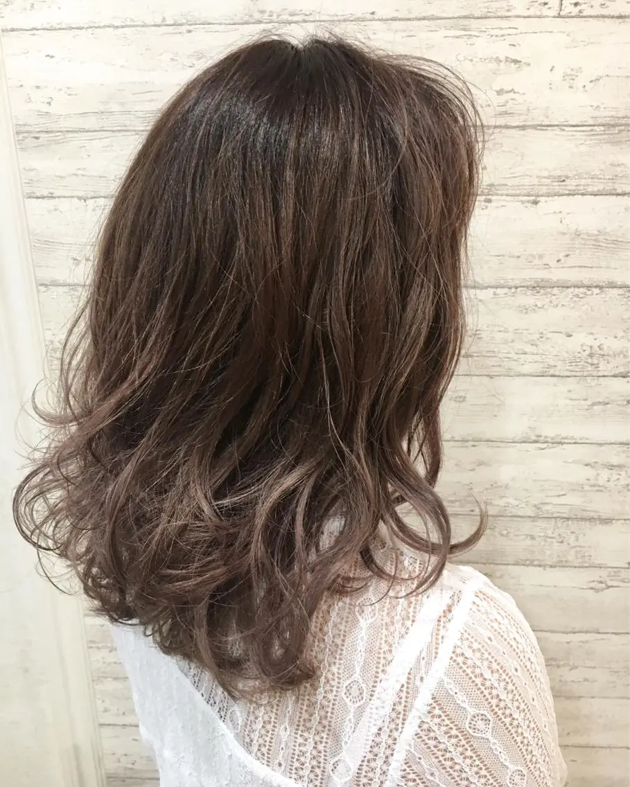 セミロング 池村美月 @透明感カラーのヘアスタイル