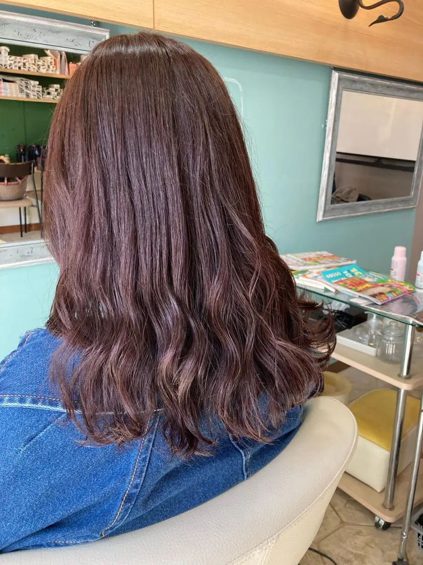 セミロング カラー 谷川 穂のヘアスタイル