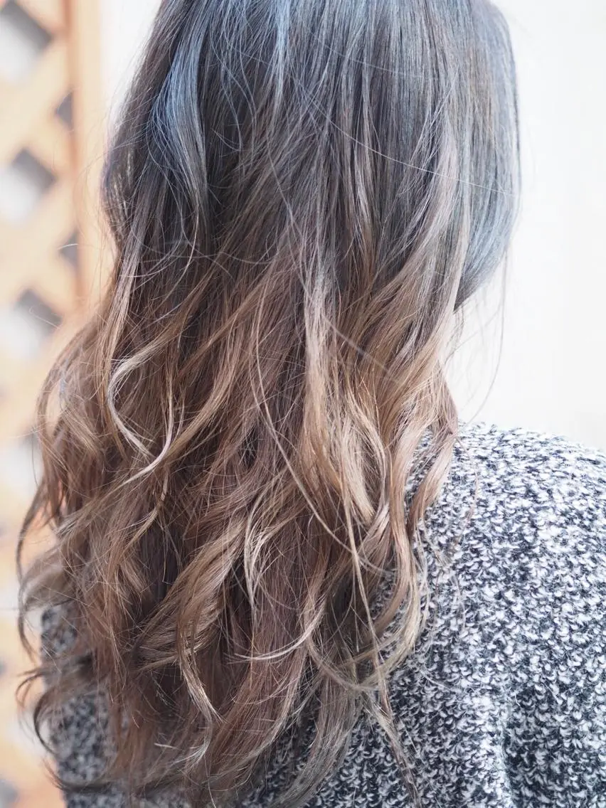 ロング カラー 清水 純のヘアスタイル