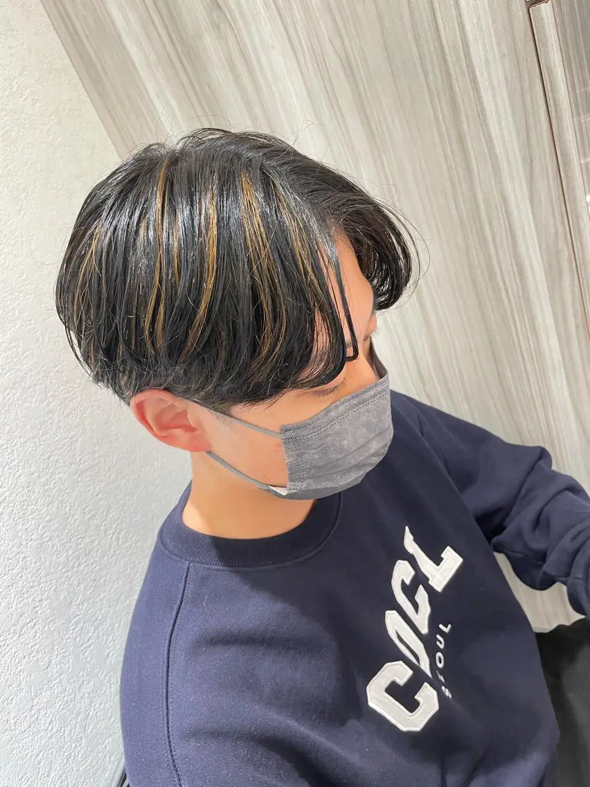 ショート カラー メンズ メンズメッシュ マッシュ メッシュ カット ヘアカラー メンズ特化/今池駅 徒歩1分/岡本一真のヘアスタイル