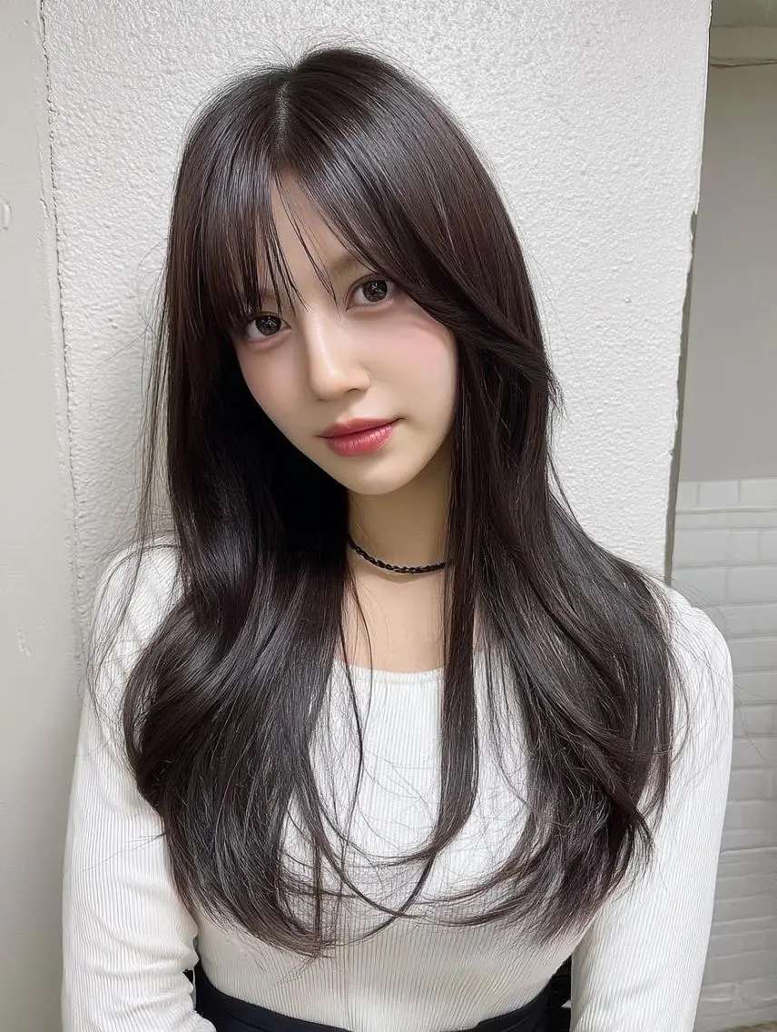 ロング カット ヘアカラー トリートメント 髪質改善・縮毛矯正 💎ASUKAのヘアスタイル