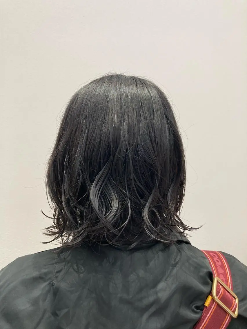セミロング パーマ セミロングパーマ 佐藤 睦月のヘアスタイル