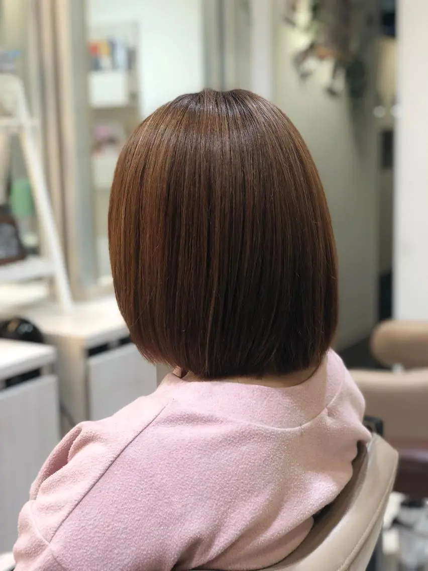 ショート パーマ 髪質改善 縮毛矯正 ストレートパーマ 安井　昴 💫ブリーチ縮毛矯正のヘアスタイル