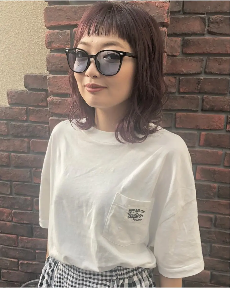 ミディアム カラー nakahara madokaのヘアスタイル