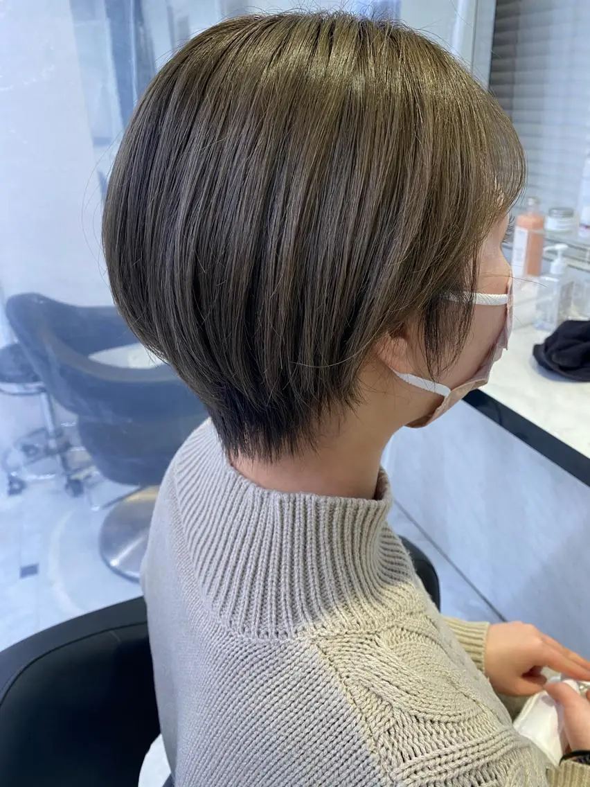 ショート カット トリートメント ヘッドスパ ヘアセット レイヤーダブルカラー KYONのヘアスタイル