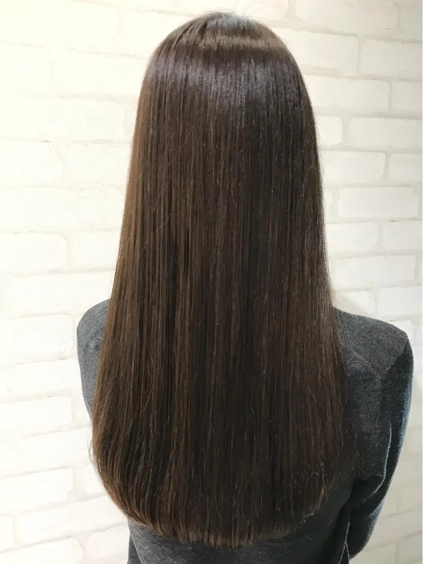 ロング パーマ 髪質改善 カット 縮毛矯正 高木 麻知子のヘアスタイル
