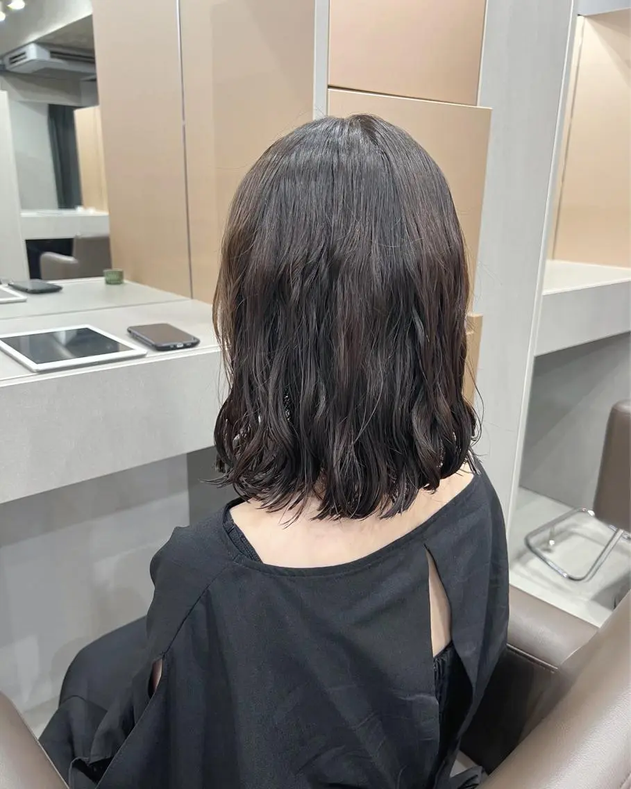 パーマ カット パーマ トリートメント ボブパーマコテ巻き風 パーマNo1深江秀平のヘアスタイル